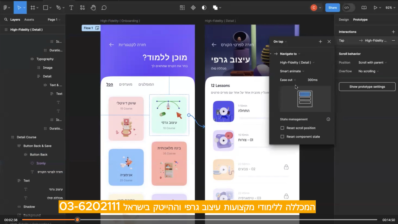 Read more about the article מדריך לימוד חינם עבודה עם כרטיסיות בפיגמה auto layout