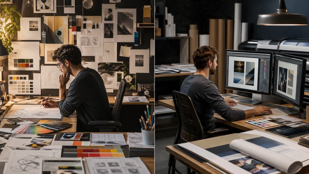 מה ההבדל בין מעצב גרפי לגרפיקאי