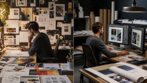 מה ההבדל בין מעצב גרפי לגרפיקאי