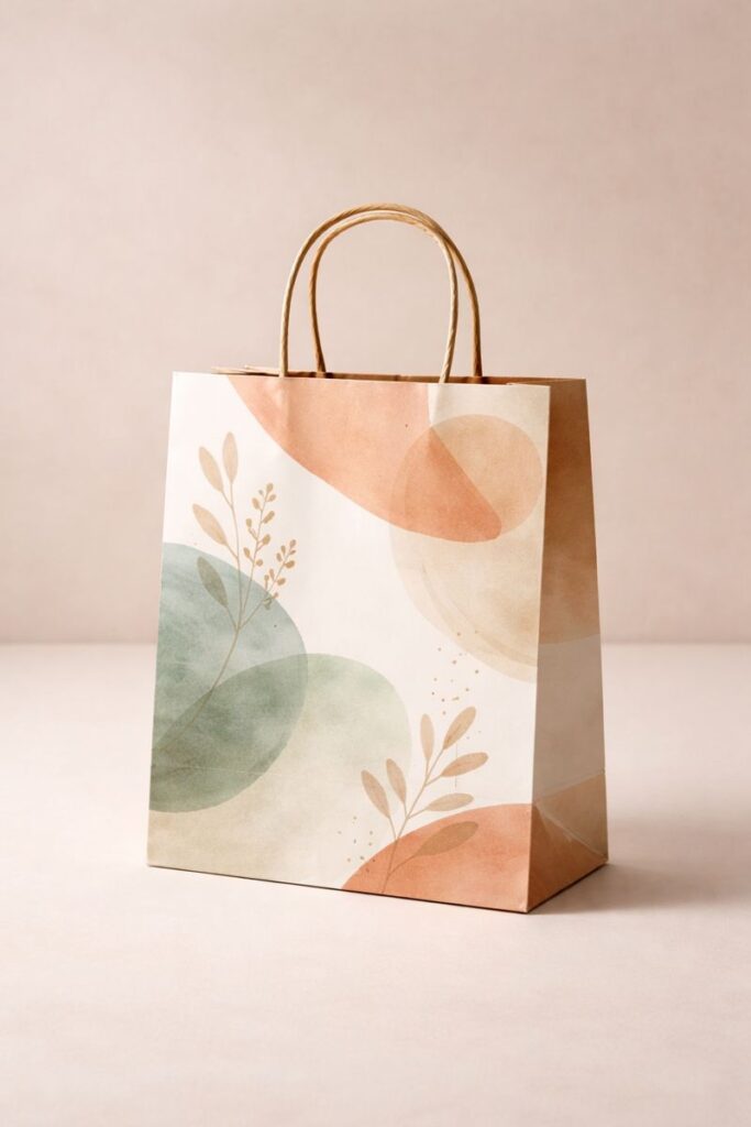 שילוב חומרים לא שגרתיים בשקיות נייר טקסטורה, הפתעה וזהות