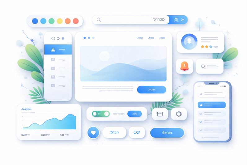 איך בונים Design System לאתרים בעברית (RTL) שיטה, Tokens, טיפוגרפיה וקומפוננטות