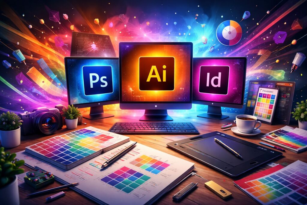 איך לבנות שגרת תרגול מקצועית לחוקי עיצוב גרפי בתוך Illustrator, Photoshop ו-InDesign