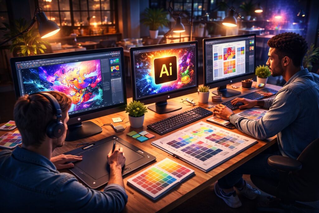 מה ההבדל בין פוטושופ, אילוסטרייטור ואינדיזיין 2026